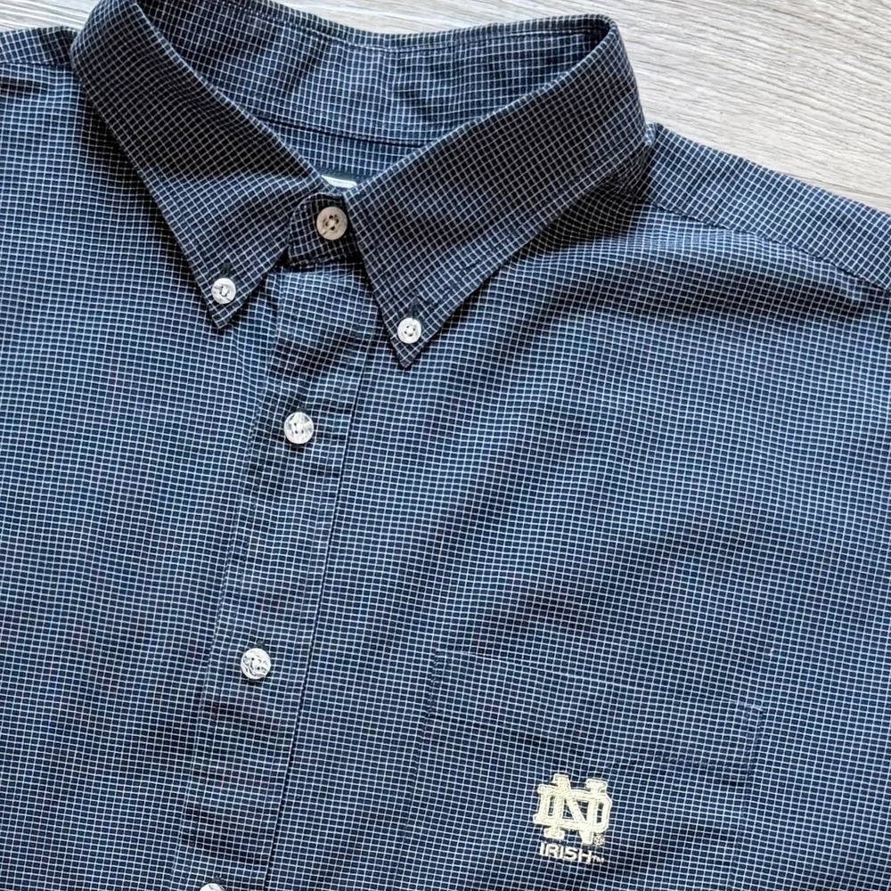 Vintage 90s Crable Sportswear Notre Dame Fighting Irish Button Shirt Men's XL
